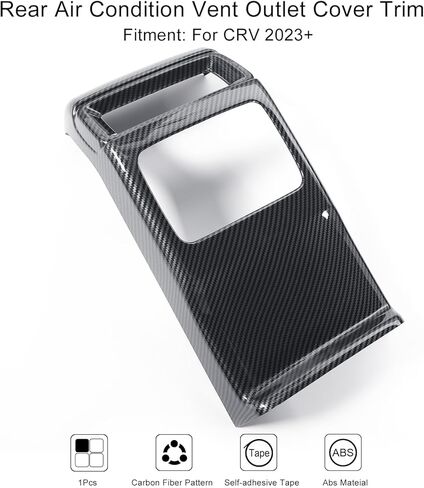 For Honda CRV 2023 2024 2025 Rear Seat Air Outlet Cover, Sporty Central Control Armrest Air Vent Protector for CR-V LX, EX, EX-L, Sport Hybrid, Sport-L Hybrid, Sport Touring Hybrid- Carbon Fiber Grain in Saudi Arabia