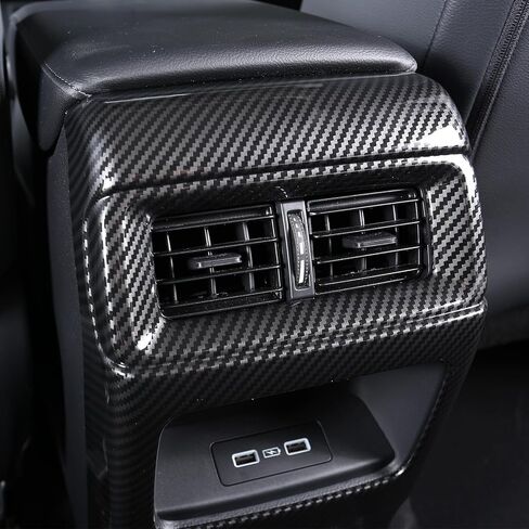 For Honda CRV 2023 2024 2025 Rear Seat Air Outlet Cover, Sporty Central Control Armrest Air Vent Protector for CR-V LX, EX, EX-L, Sport Hybrid, Sport-L Hybrid, Sport Touring Hybrid- Carbon Fiber Grain in Saudi Arabia