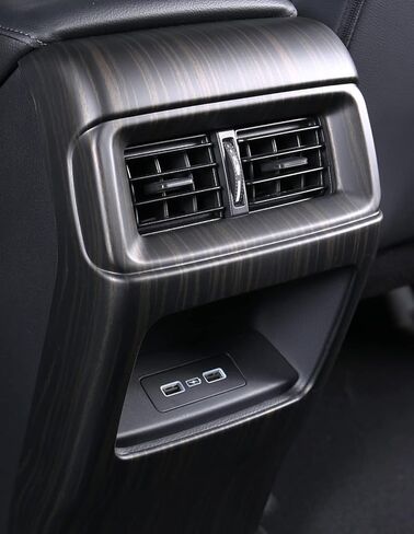 For Honda CRV 2023 2024 2025 Rear Seat Air Outlet Cover, Sporty Central Control Armrest Air Vent Protector for CR-V LX, EX, EX-L, Sport Hybrid, Sport-L Hybrid, Sport Touring Hybrid- Carbon Fiber Grain in Kuwait