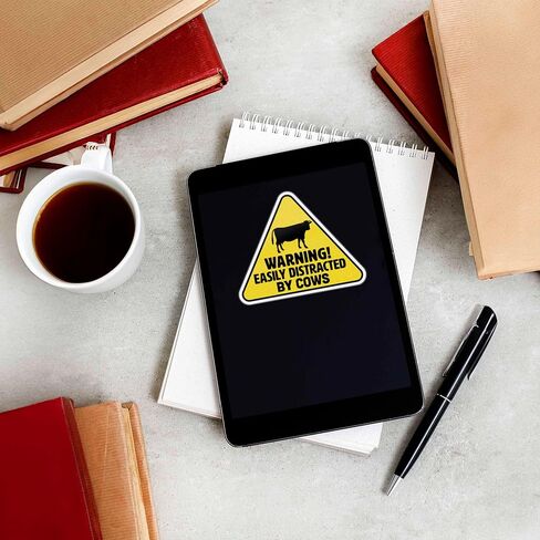ملصق يمكن تشتيت انتباه الأبقار بسهولة لزجاجة مياه هيدروفلسك - ملصق كمبيوتر محمول مقتبس من مزرعة مضحكة - هدية للفتيات الريفيات in Saudi Arabia