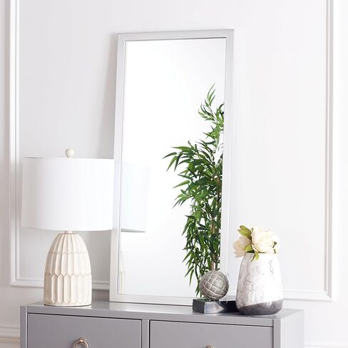 Safavieh Home Collection Pravina Black 18 x 40-inch Rectangle Decorative Accent Wall Mirror for Bedroom Living Room Bathroom Entryway in Saudi Arabia