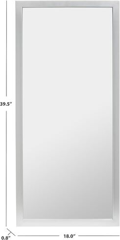 Safavieh Home Collection Pravina Black 18 x 40-inch Rectangle Decorative Accent Wall Mirror for Bedroom Living Room Bathroom Entryway in Saudi Arabia