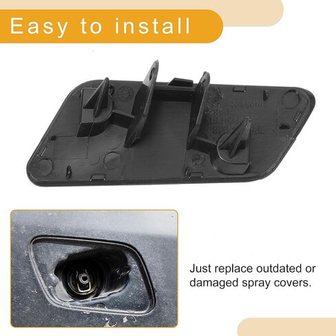 الجبهة الجانب الأيسر الوفير المصباح غسالة غطاء غطاء رقم 7P6807937 الوفير غطاء فوهة لشركة فولكس فاجن طوارق 7P MK2 2015-2017 أسود قوي دائم in Saudi Arabia
