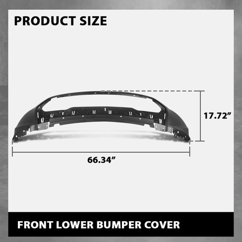 G-PLUS Front Lower Bumper Cover, Compatible with Jeep Grand Cherokee 2014-2022, 68262001AA in Saudi Arabia