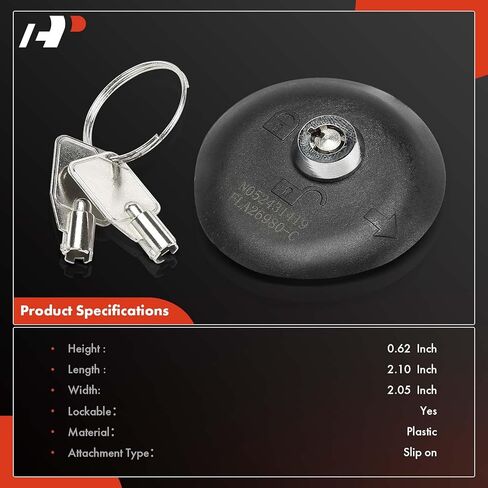 A-Premium Fuel Tank Cap Compatible with Ford Vehicles - EcoSport 2018-2022, Escape 2017-2019, Mustang 2016-2023, Gas Door Latch in Saudi Arabia