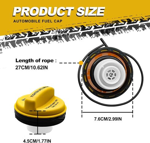 Fuel Cap Gas Cap Compatible with Chevy Silverado 1500 2012-2013 Tahoe 2012-2014 Cadillac Escalade 2012-2014 GMC Sierra 1500 2012-2013 Replace OE#GT347, 20962524 in Saudi Arabia