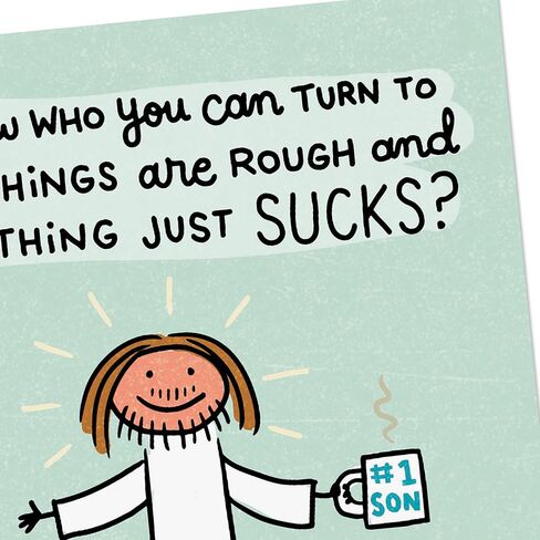 Hallmark Shoebox Funny Support Card (I'm Not As Good As Jesus) for Sympathy, Tough Times, Illness, Job Loss in Saudi Arabia