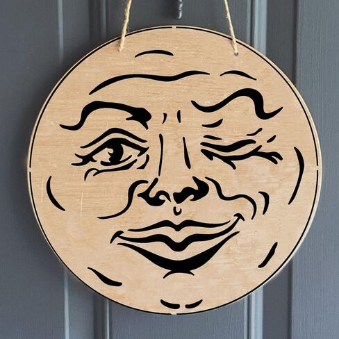 FINGERINSPIRE 3PCS Moon Face Painting Stencil 11.8x11.8 inch Plastic Hollow Out Full Moon Stencil Wacky Faces Craft Stencils Reusable Wall Stencil for DIY Projects, Wood Signs, Fabric, Home Decor in Saudi Arabia