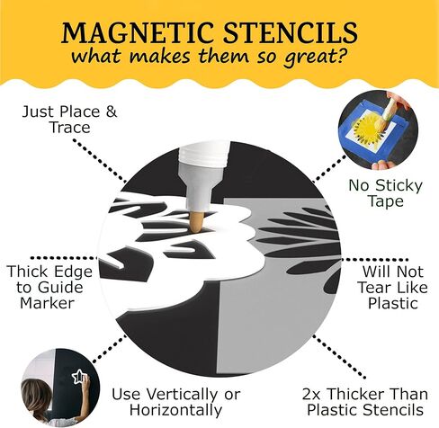 PLATA CHALKBOARDS 8 استنسل سبورة مغناطيسية للعطلات للعلامات، وفن السبورة، ولوحات القائمة، والزفاف، والمطاعم، وألواح الطباشير in Kuwait