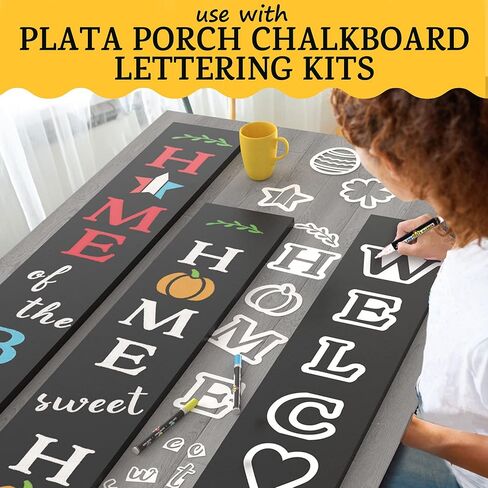 PLATA CHALKBOARDS 8 استنسل سبورة مغناطيسية للعطلات للعلامات، وفن السبورة، ولوحات القائمة، والزفاف، والمطاعم، وألواح الطباشير in Kuwait