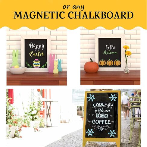PLATA CHALKBOARDS 8 استنسل سبورة مغناطيسية للعطلات للعلامات، وفن السبورة، ولوحات القائمة، والزفاف، والمطاعم، وألواح الطباشير in Kuwait