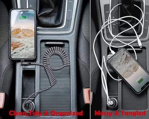 كابل ملفوف من USB-C إلى USB-C بطول 2 قدم إلى 8 قدم سلك شحن سريع بزاوية قائمة مضفرة 90 درجة أزرق in Saudi Arabia