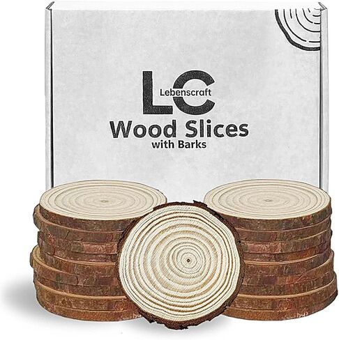 Wood Slices 3 Inch, 26 Pcs Wood Discs, 2.7-3.2 inches in Saudi Arabia