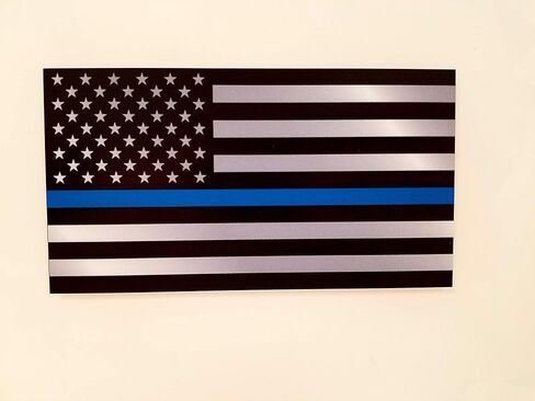 10 Pack of Thin Blue Line Police Officer BLM American Flag Vinyl Decal Sticker Car Truck 3" x 5.5 in Saudi Arabia