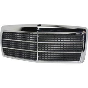 For Mercedes-Benz 190E Grille Assembly 1984-1993 | Chrome Shell/Primed Insert | w/ 11 Molding | Chassis | Plastic | MB1200103 | 2018800783 in Saudi Arabia