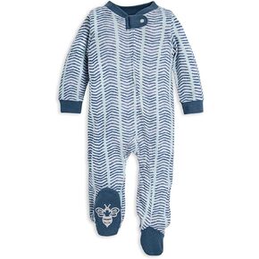 Burt's Bees Baby Baby Boys Sleepers, 100% Organic Cotton, One-piece PJs, Diagonal Zip Up Jumpsuit, Snug Fit Pajamas with Snap Tab in sizes 12, 18, and 24 Months in Kuwait