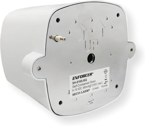 Seco-Larm SH-816S-BQ Self-Contained Siren, 120dB Warble-tone Siren, 25W Speaker, Audio Input For Broadcasting Messages Or Audio Playback, IP65 Weatherproof For Outdoor/Indoor Use, White in Saudi Arabia