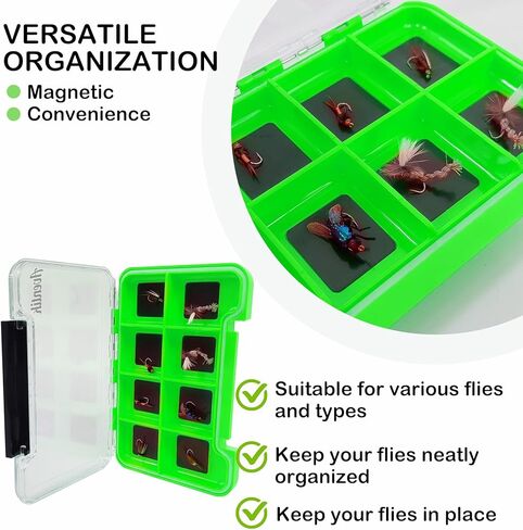 Aventik Waterproof Fly box,Waterproof Floating Fishing Lure Box (Small, Grip Foam Fly Box) in Kuwait