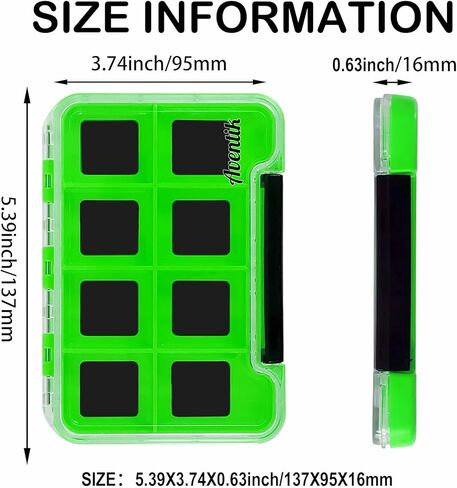 Aventik Waterproof Fly box,Waterproof Floating Fishing Lure Box (Small, Grip Foam Fly Box) in Kuwait