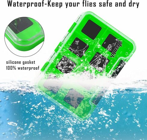 Aventik Waterproof Fly box,Waterproof Floating Fishing Lure Box (Small, Grip Foam Fly Box) in Kuwait