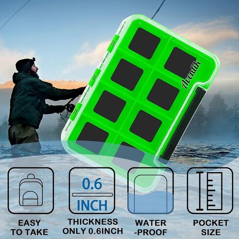 Aventik Waterproof Fly box,Waterproof Floating Fishing Lure Box (Small, Grip Foam Fly Box) in Kuwait