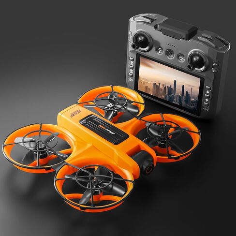 Brushless FPV RC Quadcopter, Full Guard with Screen Remote Controller | HD Dual Cameras Drone for Adult Beginners, Optical Flow Hovering Easy Flying Aircraft, 2 Long Flight Batteries Gift Idea in Saudi Arabia