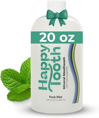 غسول الفم المعدني من هابي توث مع هيدروكسيباتيت - نعناع طازج، 16 أونصة سائلة (عبوة من قطعة واحدة) in Kuwait