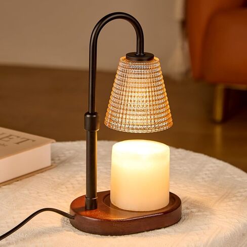 Candle Warmer Lamp,with Timer & Dimmer(3Bulbs),Candle Lamp Warmer Height Adjustable,Gifts for New Home,House Warming Gift,Birthday Gifts for Women/Daughter/Mom/Friend-Black in Saudi Arabia