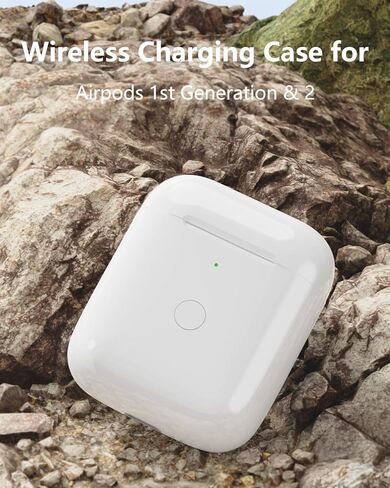 Wireless Charging Case Compatible with AirPods 3rd Generation, Replacement Charging Case with Bluetooth Pairing for AirPods 3rd, Sync Button & Lightning Port (White) in Saudi Arabia