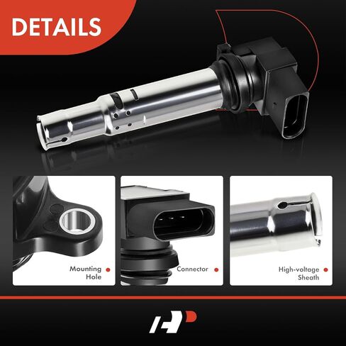 A-Premium Engine Ignition Coil Pack Compatible with Audi A8 Quattro 2012-2016 W12 6.3L DOHC in Saudi Arabia