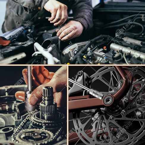 مجموعة مقابس مترية بمقبض T 14 قطعة، 6 مم، -19 مم Cr-V، من الفولاذ الفاناديوم الكروم على شكل حرف T مفتاح ربط سداسي لإصلاح الدراجات النارية والدراجات النارية (14 حزمة) in Saudi Arabia