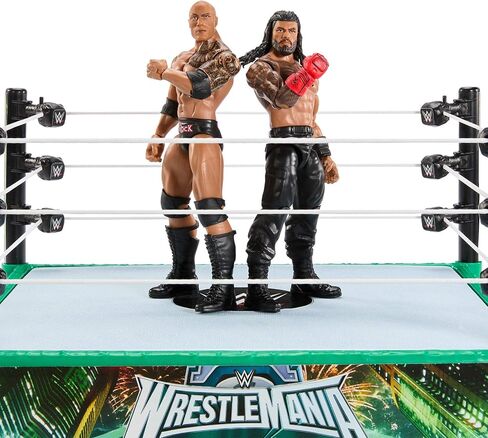 Mattel WWE Bloodline Rules Playset with Ring & 2 Action Figures, Includes The Rock & Roman Reigns 6-inch Superstar Collectibles in Saudi Arabia