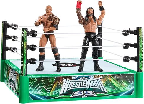 Mattel WWE Bloodline Rules Playset with Ring & 2 Action Figures, Includes The Rock & Roman Reigns 6-inch Superstar Collectibles in Saudi Arabia
