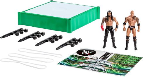 Mattel WWE Bloodline Rules Playset with Ring & 2 Action Figures, Includes The Rock & Roman Reigns 6-inch Superstar Collectibles in Saudi Arabia