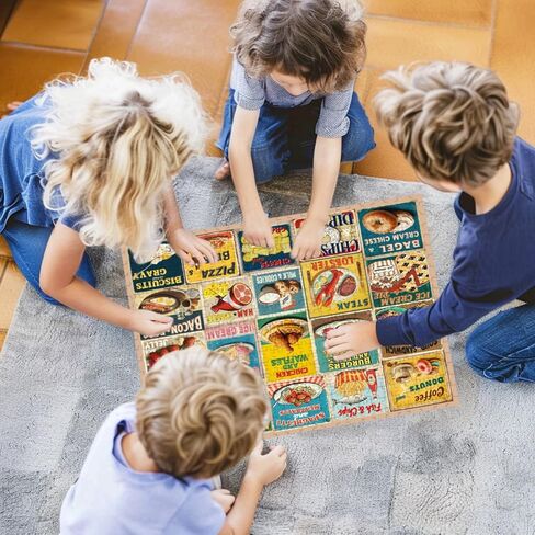 Jigsaw Puzzle for Adults Family Puzzle Game Food Combos Funny Jigsaw Puzzle (Food Combos, 500 Pieces) in Saudi Arabia
