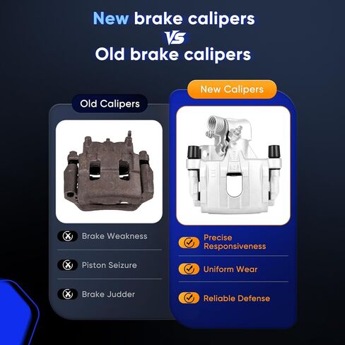 ECCPP 19B6284A 19B6285A Rear Left & Right Brake Caliper Assembly Fit For 13-18 for Ford for C-Max,13-16 for Escape,14-18 for Transit Connect,09-13 for Mazda for 3,10-13 for 3 Sport [2PCS] in Saudi Arabia