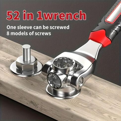 52 in 1 Multifunction Ratchet Wrench, Adjustable Repair Tool for Home and Automotive Use,Universal Socket Wrench with 360° Rotation in Saudi Arabia