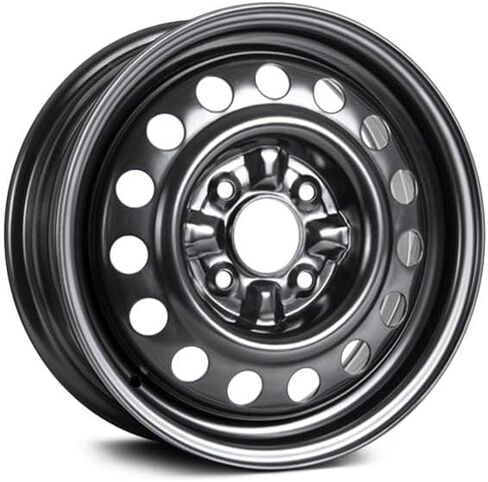 15x6 inch Custom Wheel - Black Standard Steel Rim ST Bolt- Pattern 4x114.3 mm Offset 45 mm in Saudi Arabia