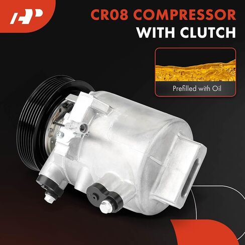 A-Premium Air Conditioner AC Compressor with Clutch Compatible with Mitsubishi Mirage 2014-2015/2017-2022, Mirage G4 2017-2022, with 6 Groove Pulley in Saudi Arabia