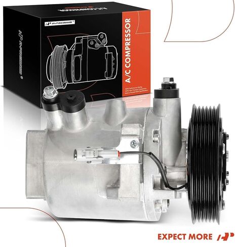A-Premium Air Conditioner AC Compressor with Clutch Compatible with Mitsubishi Mirage 2014-2015/2017-2022, Mirage G4 2017-2022, with 6 Groove Pulley in Saudi Arabia