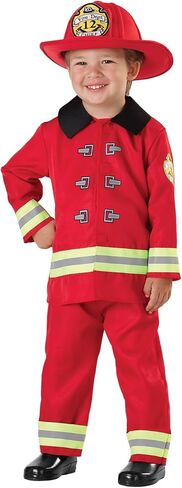 Seasons Fireman Role Play Costume, Red, Size 2T-4T in Saudi Arabia