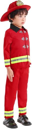 Seasons Fireman Role Play Costume, Red, Size 2T-4T in Saudi Arabia