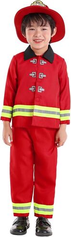 Seasons Fireman Role Play Costume, Red, Size 2T-4T in Saudi Arabia