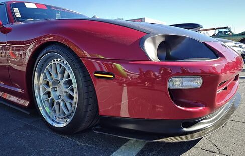 iJDMTOY Smoked Lens Amber Full LED Front Bumper Side Marker Lamp Kit Compatible With Toyota 1993-98 Supra, 2000-05 Celica, 2000-07 MR2, Powered by Total 45-SMD LED, Replace OEM Amber Sidemarkers in Saudi Arabia