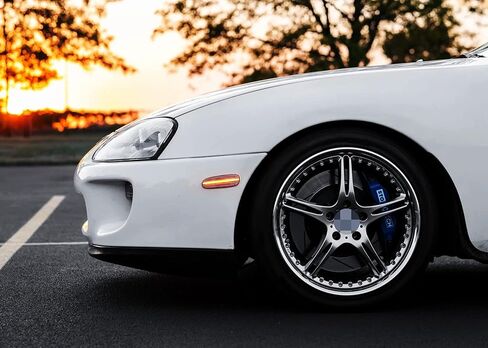 iJDMTOY عدسة مدخنة كهرمانية كاملة LED مجموعة مصابيح جانبية للمصد الأمامي متوافقة مع Toyota 1993-98 Supra، 2000-05 Celica، 2000-07 MR2، مدعومة بإجمالي 45-SMD LED، استبدل العلامات الجانبية الكهرمانية OEM in Kuwait