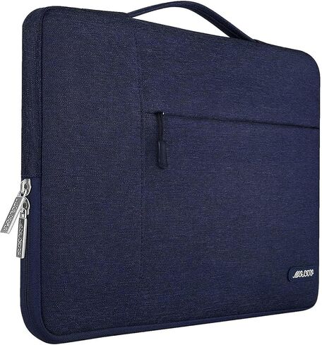 حافظة MOSISO متوافقة مع جهاز MacBook Air 13 بوصة 2024-2022 M3 A3113 M2 A2681 Touch ID، غطاء بلاستيكي صلب وغطاء لوحة مفاتيح وفيلم شاشة ومحول من النوع C وحقيبة بوليستر متعددة الوظائف، أزرق مائي وأزرق داكن in Saudi Arabia