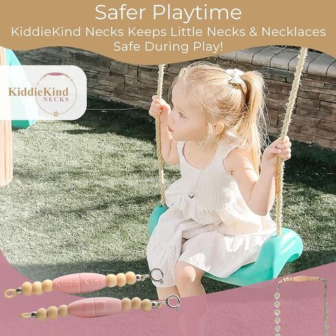 Child-Safe Silicone Breakaway Clasp Necklace Adapter | Prevents Neck Injury & Chain Breakage | Easy for Kids to Use | Safety Jewelry | Disability Safe (Dusty Rose) in Saudi Arabia