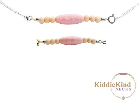 Child-Safe Silicone Breakaway Clasp Necklace Adapter | Prevents Neck Injury & Chain Breakage | Easy for Kids to Use | Safety Jewelry | Disability Safe (Dusty Rose) in Saudi Arabia