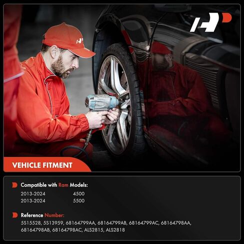 مستشعر سرعة العجلات الخلفية ABS 2 قطعة من A-Premium متوافق مع موديلات رام - 4500 5500 2013-2024 in Saudi Arabia