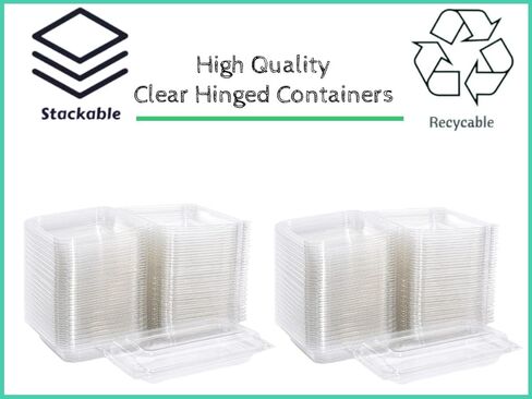 Smygoods Herbs Disposable Clamshell Containers, 0.25 oz, Pack of 50 in Saudi Arabia